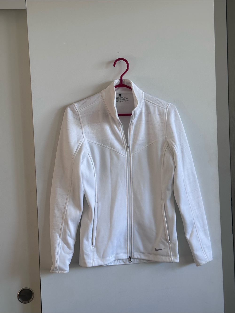 Nike Women's White Full-Zip Utility Jacket with Subtle Swoosh